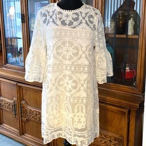 NWT Sundance Catalog Susannah Silk Floral Lace Dress w/Slip Sz PM 188